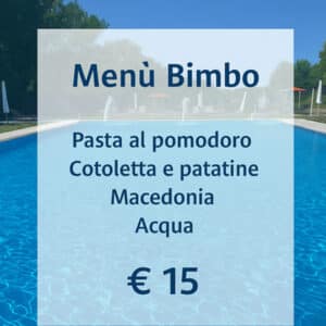 Pranzo di Ferragosto alle Terme: Menù Bimbo